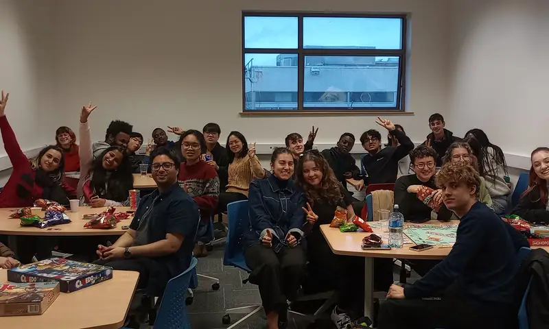 ISS Hub members enjoying board games together