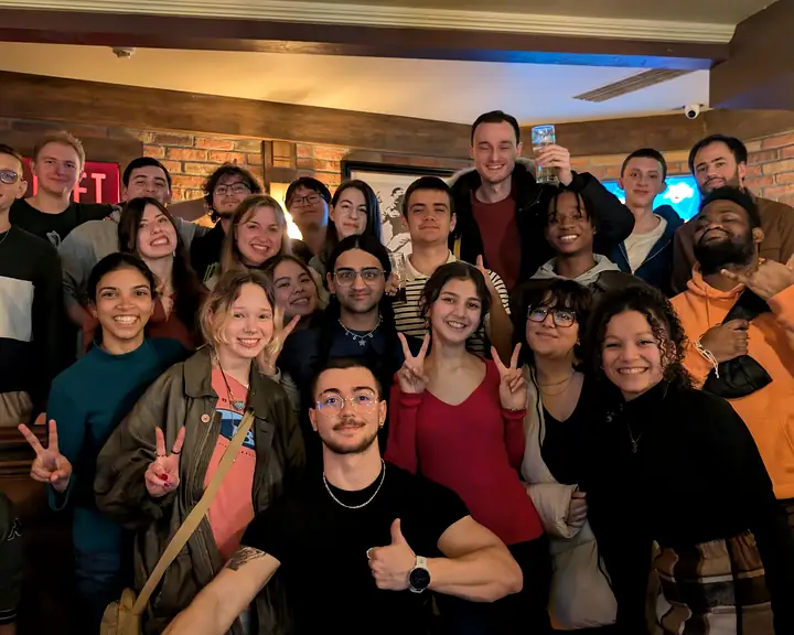 ISS Hub friends enjoying a community night out