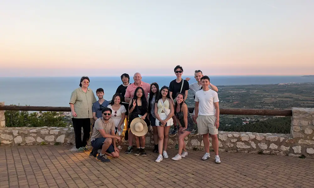 ISS Hub community overlooking the coast at sunset in Spain