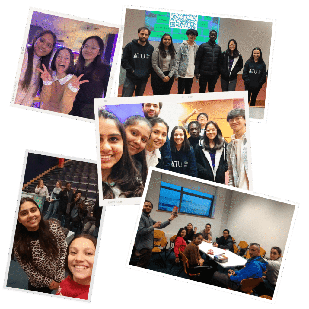 Co-founders of the International Student Society enjoying various group activities and fostering community engagement.